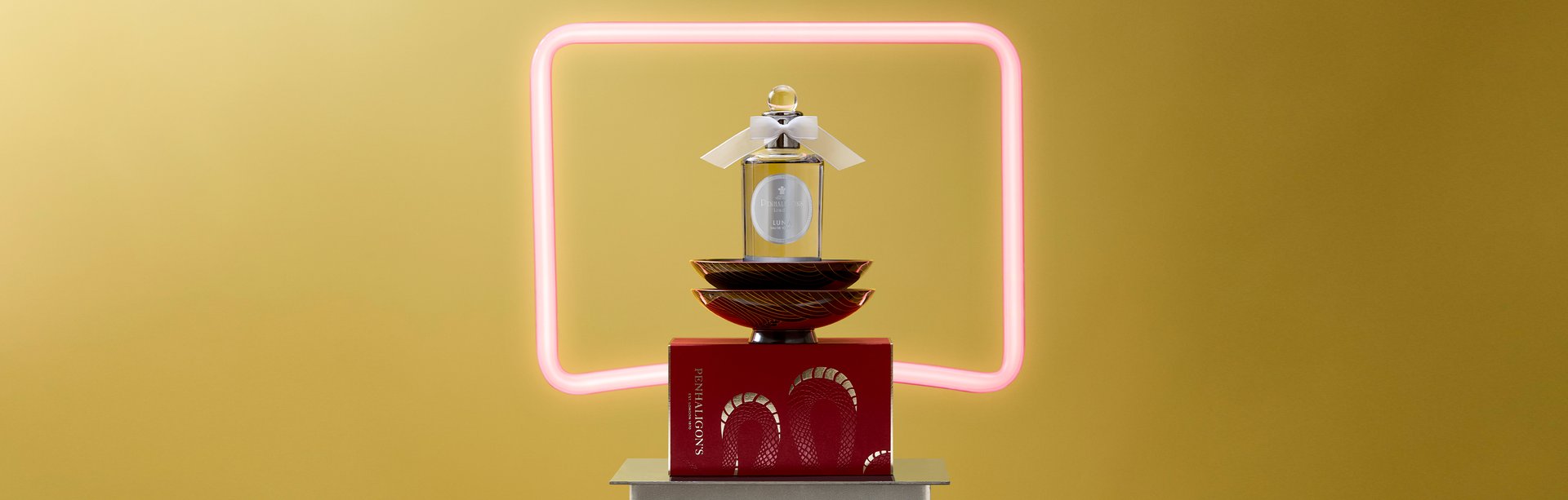 Luna on red Penhaligons book